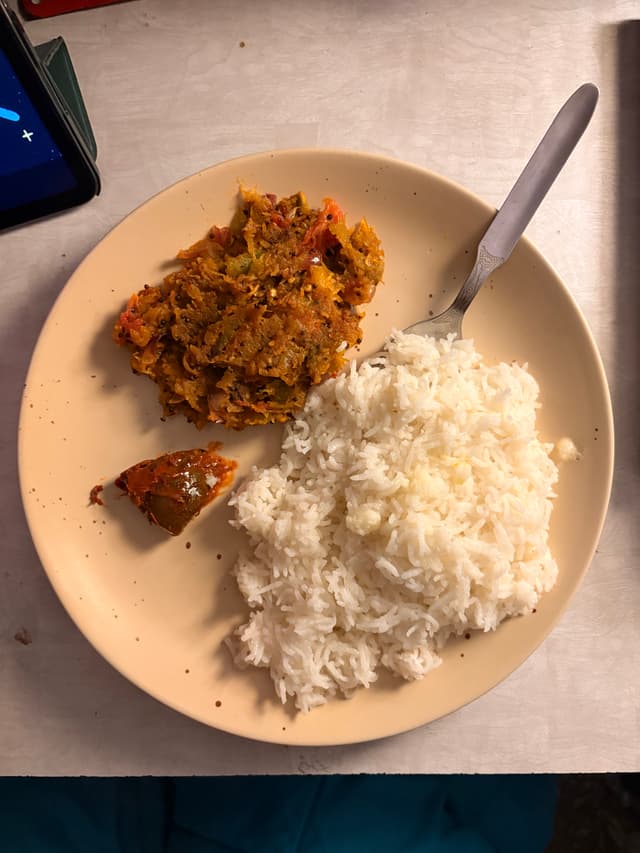 Kumror Chokha & Rice